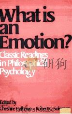 WHAT IS AN EMOTION?   1984  PDF电子版封面  0195033043   