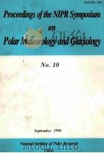 POLAR METEOROLOGY AND GLACIOLOGY NO.10   1996  PDF电子版封面     