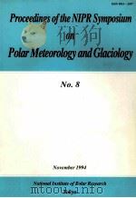 POLAR METEOROLOGY AND GLACIOLOGY NO.8   1994  PDF电子版封面     