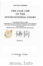 THE CASE LAW OF THE INTERNATIONAL COURT  IV 1959-1963（1977 PDF版）