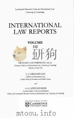 INTERNATIONAL LAW REPORTS VOLUME 112（1999 PDF版）