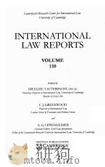 INTERNATIONAL LAW REPORTS VOLUME 110（1998 PDF版）