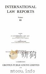 INTERNATIONAL LAW REPORTS VOLUME 85（1991 PDF版）
