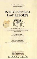INTERNATIONAL LAW REPORTS VOLUME 100（1994 PDF版）