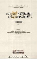 INTERNATIONAL LAW REPORTS VOLUME 41（1970 PDF版）
