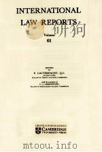 INTERNATIONAL LAW REPORTS VOLUME 61（1981 PDF版）