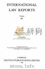 INTERNATIONAL LAW REPORTS VOLUME 67（1984 PDF版）