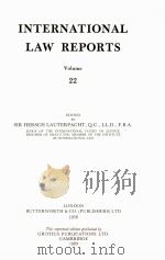 INTERNATIONAL LAW REPORTS VOLUME 22（1958 PDF版）