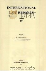INTERNATIONAL LAW REPORTS VOLUME 27（1963 PDF版）