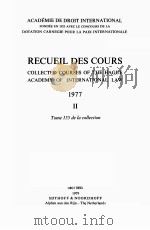 RECUEIL DES COURS 1977 II   1979  PDF电子版封面    PIERRE LALIVE 