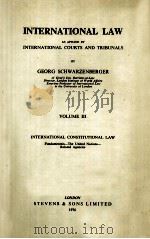 INTERNATIONAL LAW  VOLUME III  INTERNATIONAL CONSTITUTIONAL LAW（1976 PDF版）