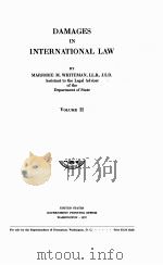 DAMAGES IN INTERNATIONAL LAW  VOLUME II   1937  PDF电子版封面     