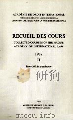 RECUEIL DES COURS 1987 II   1988  PDF电子版封面    ACADEMIE DE DROIT INTERNATIONA 