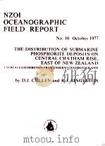 NZOI OCEANOGRAPHIC FIELD REPORT NO.10 OCTOBER 1977（1977 PDF版）