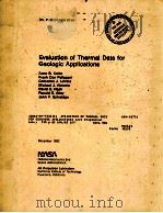 EVALUATION OF THERMAL DATA FOR GEOLOGIC APPLICATIONS   1982  PDF电子版封面     