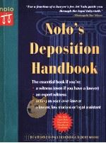 NOLO'S DEPOSITION HANDBOOK   1999  PDF电子版封面  0873375386   