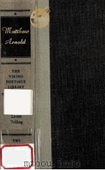 The portable Matthew Arnold（1949 PDF版）