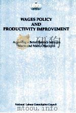 Wages Policy and productivity improvement   1988  PDF电子版封面     
