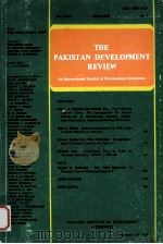 The Pakistan development review : An international journal of development economics     PDF电子版封面     