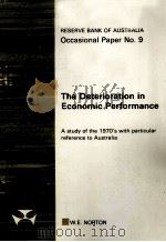 The deterioration in economic performance : a study of the 1970's with particular reference to   1982  PDF电子版封面    W.E. Norton. 