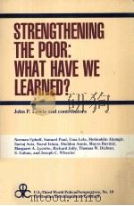 Strengthening the poor : what have we learned?（1988 PDF版）