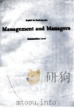 Management and managers.Intermediate Level:English for Profeessionals   1979  PDF电子版封面    Eleanor Lander 