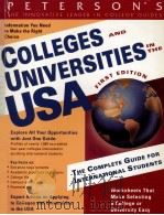 Cplleges and universities in the USA : the complete guide for international students   1997  PDF电子版封面    Peterson's Education Center. 