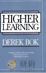 Higher learning   1986  PDF电子版封面    Derek Bok 