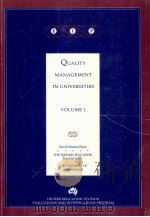 Quality Management In Universitie   1993  PDF电子版封面    David Warren Piper 