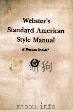 Webster's Standard American Style Manual   1985  PDF电子版封面     