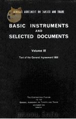 Basic Instruments and Selected Documents. v.III   1958  PDF电子版封面     