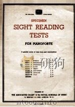 Specimen sight reading tests for planoforte     PDF电子版封面     