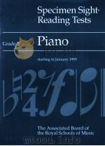 Piano:Specimen Sight-Reading Tests (Starting in January 1995)     PDF电子版封面     