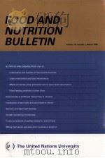 Food and nutrition bulletin   1988  PDF电子版封面     