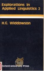 Explorations in applied linguistics 2   1984  PDF电子版封面    H.G. Widdowson 