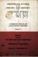 Amsterdam Studies in the Theory and History of Linguistic Science vol.13   1983  PDF电子版封面    Konrad Koerner 