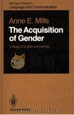 The Acquisition of Gender a Study of English and German（1986 PDF版）