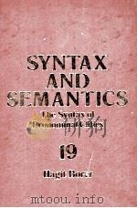 Syntax and Semantics: Volume 19（1986 PDF版）