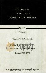 Studies in Language companion SeriesVol.3   1983  PDF电子版封面    Yakov Malkiel 