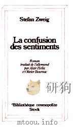 LA CONFUSION DES SENTIMENTS   1984  PDF电子版封面     