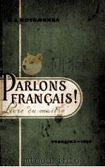 parlons Francais!   1960  PDF电子版封面     