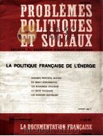 problemes politiques et sociaux:la politique Francaise de l'energie   1980  PDF电子版封面    Jean-Yves Faberon 