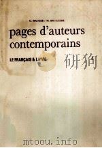 pages d'auteurs contemporains 4:le Francais &la vie   1980  PDF电子版封面    Maurice Brueziere 