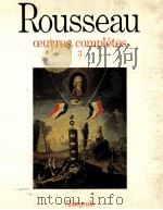 Rousseau oeuvres completes  3   1971  PDF电子版封面    Rousseau 