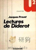 lectures de diderot   1974  PDF电子版封面    Jacques Proust 