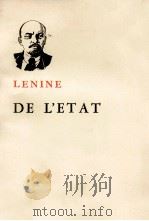 DE L‘ETAT   1966  PDF电子版封面    LENINE 