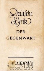 Deutsche Lyrik der Gegenwart（1960 PDF版）