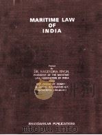 MARITIME LAW OF INDIA   1979  PDF电子版封面     