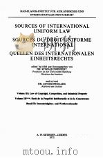 SOURCES OF INTERNATIONAL UNIFORM LAW SOURCES DU DROIT UNIFORME INTERNATIONAL QUELLEN DES INTERNATION   1973  PDF电子版封面  9028600434   
