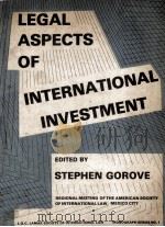 LEGAL ASPECTS OF INTERNATIONAL INVESTMENT（ PDF版）